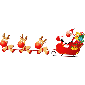 Santa sleigh PNG-38665